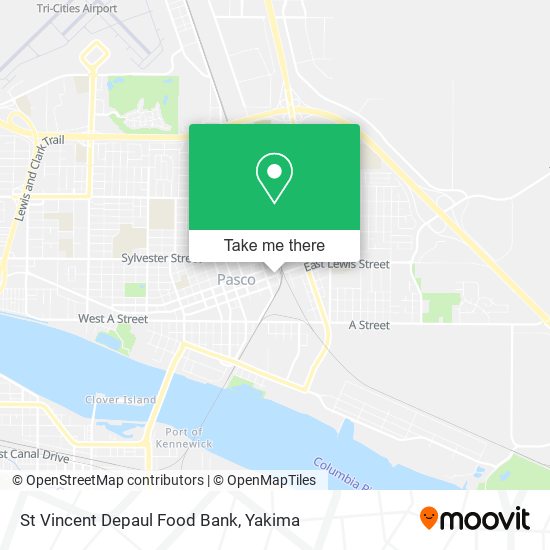 St Vincent Depaul Food Bank map