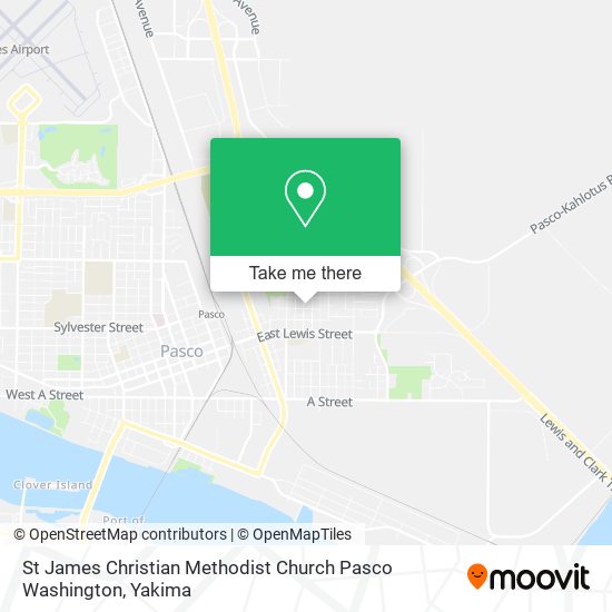 St James Christian Methodist Church Pasco Washington map