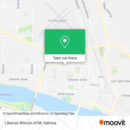 Mapa de Libertyx Bitcoin ATM