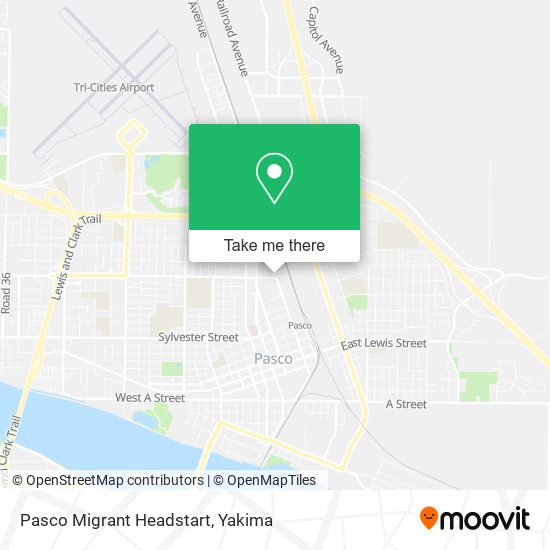 Pasco Migrant Headstart map