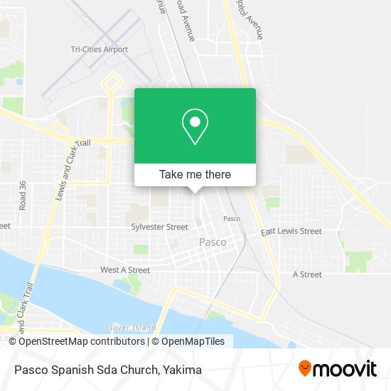 Pasco Spanish Sda Church map