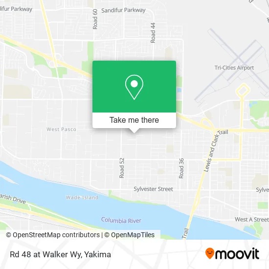 Rd 48 at Walker Wy map