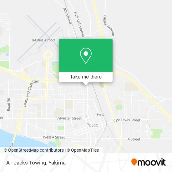 A - Jacks Towing map