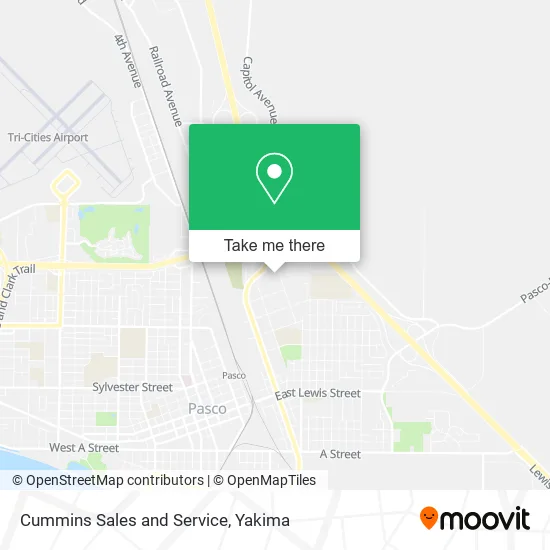 Cummins Sales and Service map
