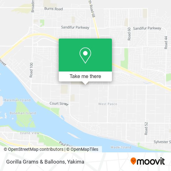 Gorilla Grams & Balloons map