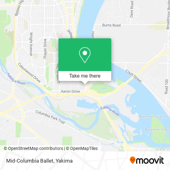 Mid-Columbia Ballet map