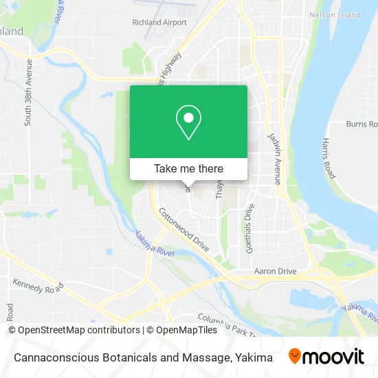 Cannaconscious Botanicals and Massage map