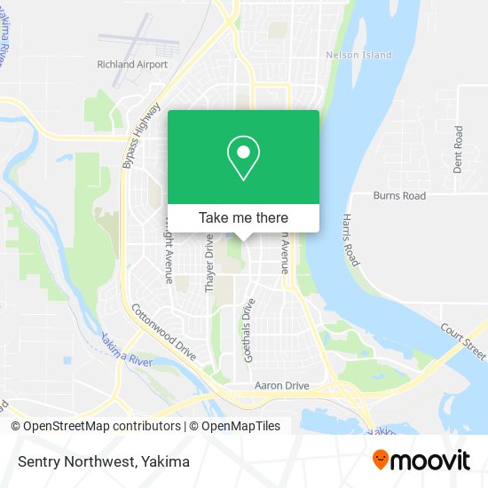 Mapa de Sentry Northwest