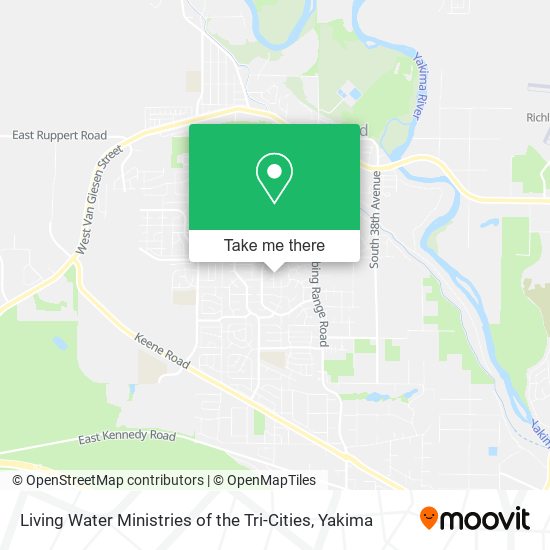 Living Water Ministries of the Tri-Cities map