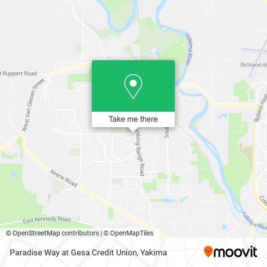 Paradise Way at Gesa Credit Union map