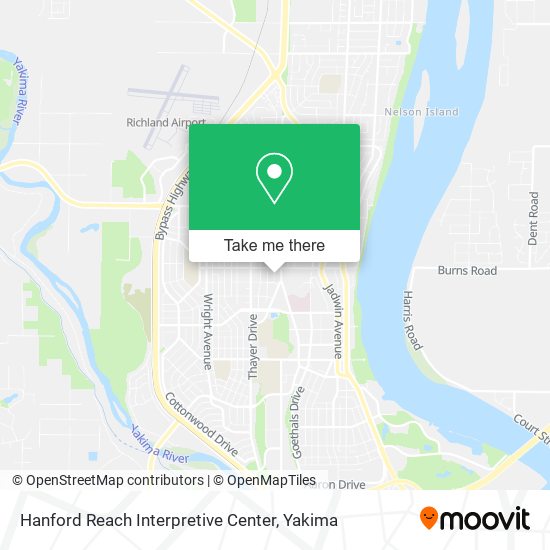 Mapa de Hanford Reach Interpretive Center