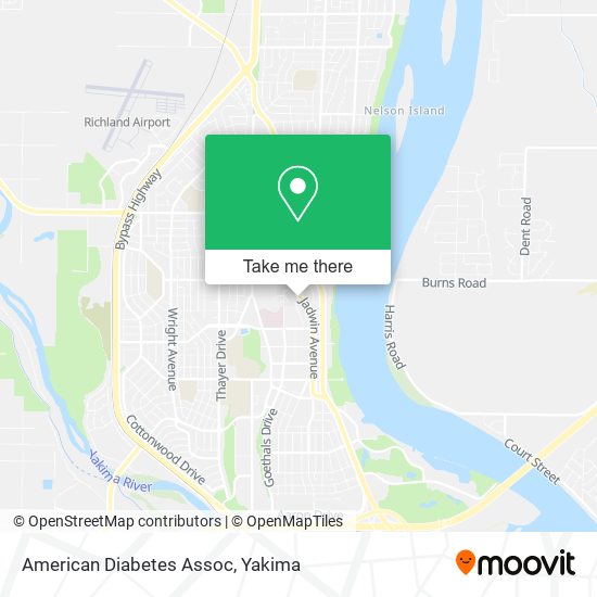 Mapa de American Diabetes Assoc