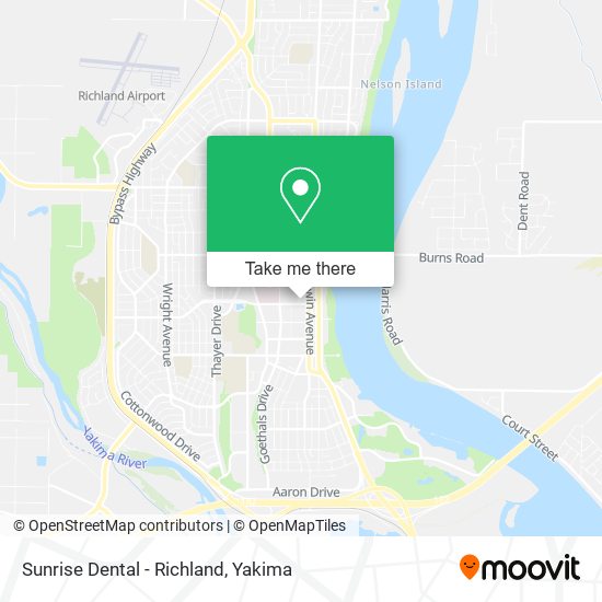 Mapa de Sunrise Dental - Richland