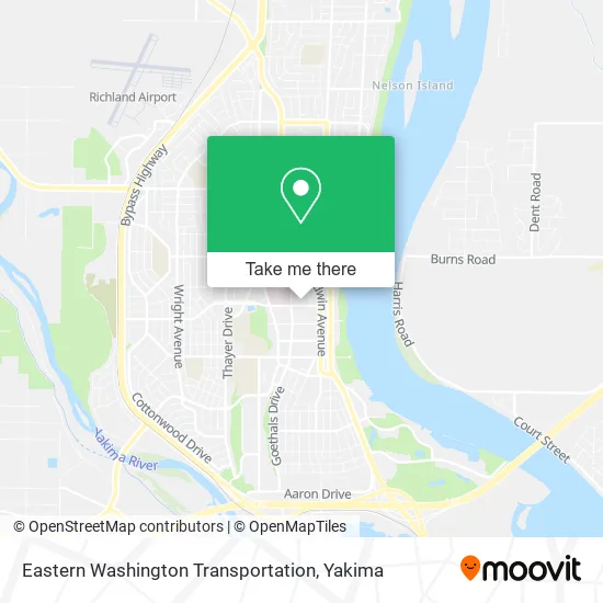 Eastern Washington Transportation map