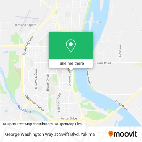 George Washington Way at Swift Blvd map
