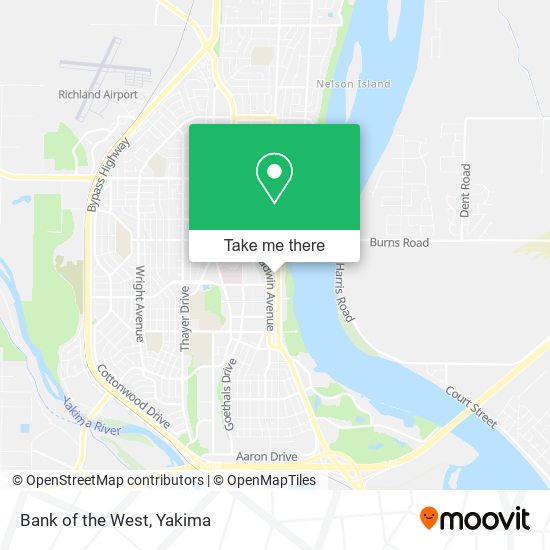 Mapa de Bank of the West