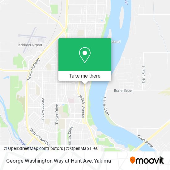 George Washington Way at Hunt Ave map