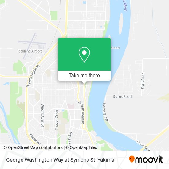 George Washington Way at Symons St map
