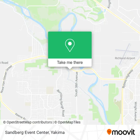 Sandberg Event Center map