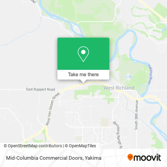 Mid-Columbia Commercial Doors map