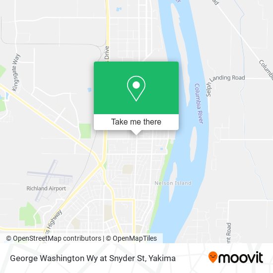George Washington Wy at Snyder St map