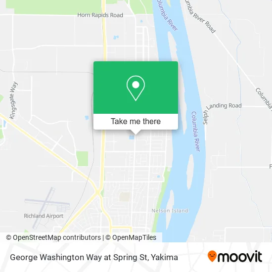 George Washington Way at Spring St map