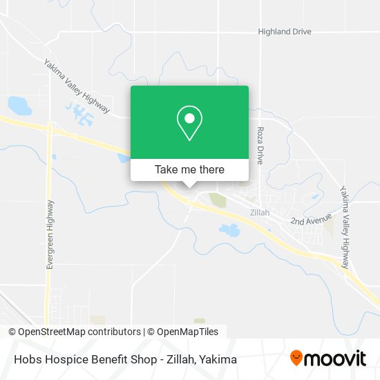 Hobs Hospice Benefit Shop - Zillah map