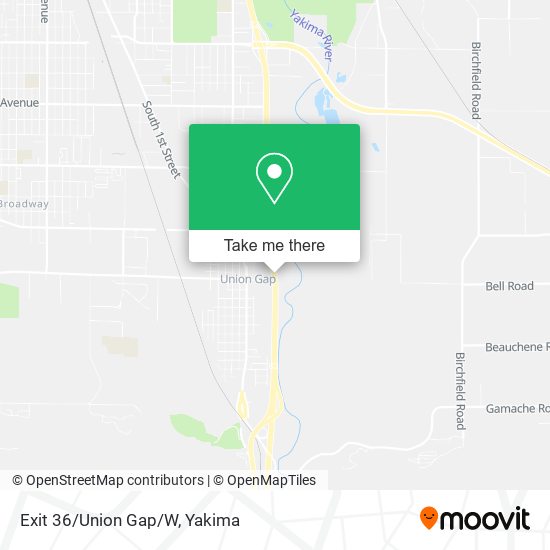 Mapa de Exit 36/Union Gap/W