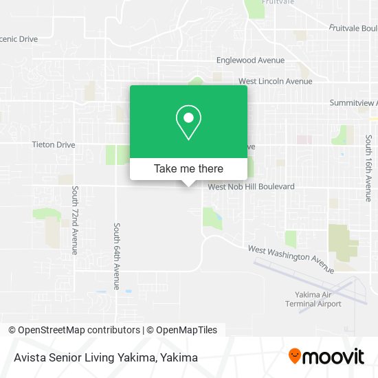 Avista Senior Living Yakima map