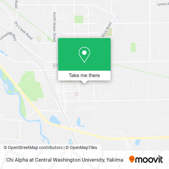 Mapa de Chi Alpha at Central Washington University