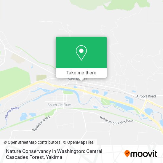 Nature Conservancy in Washington: Central Cascades Forest map