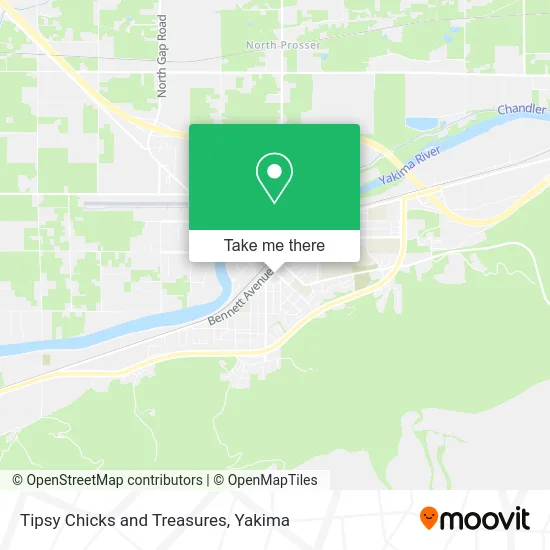 Tipsy Chicks and Treasures map