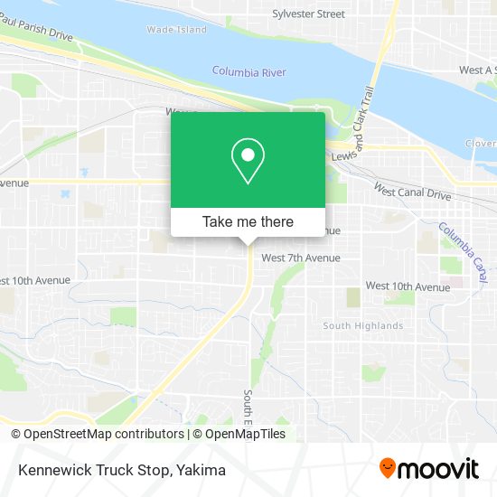 Kennewick Truck Stop map