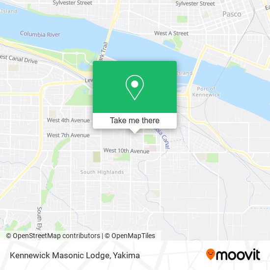 Kennewick Masonic Lodge map