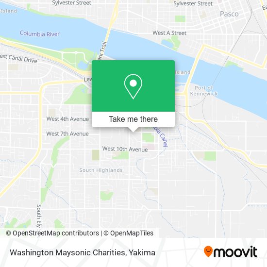 Washington Maysonic Charities map