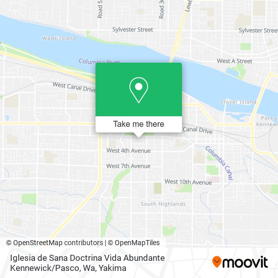 Iglesia de Sana Doctrina Vida Abundante Kennewick / Pasco, Wa map