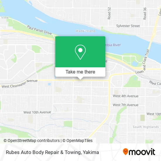 Rubes Auto Body Repair & Towing map