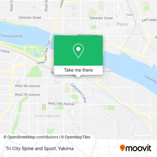 Tri City Spine and Sport map