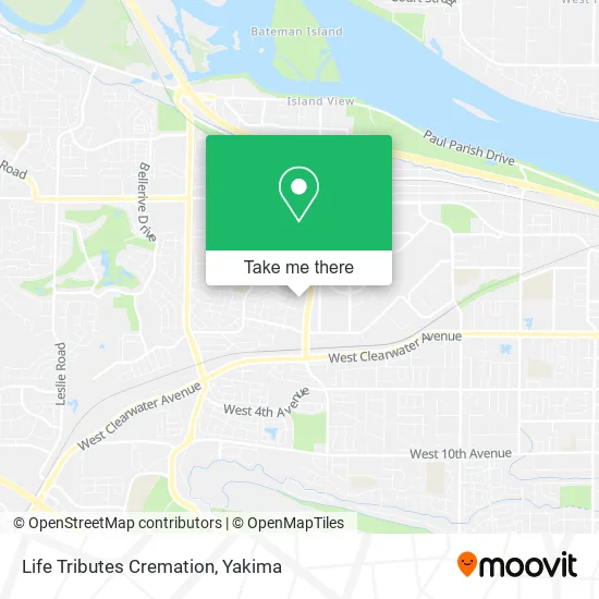 Life Tributes Cremation map