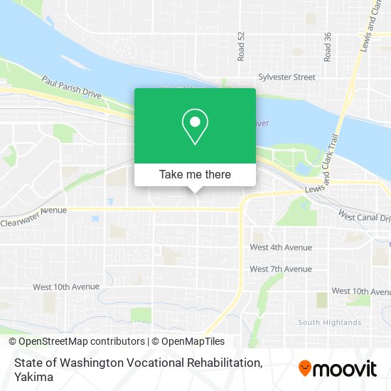 State of Washington Vocational Rehabilitation map