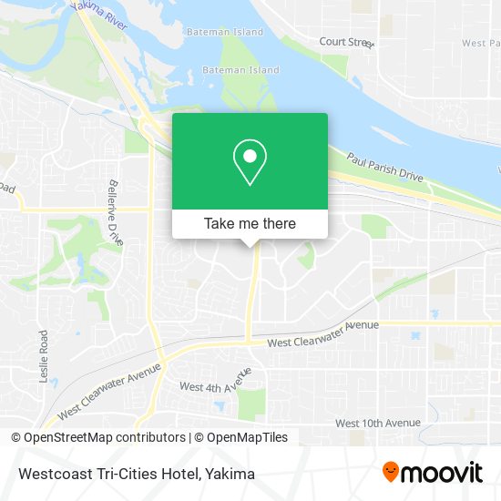 Westcoast Tri-Cities Hotel map