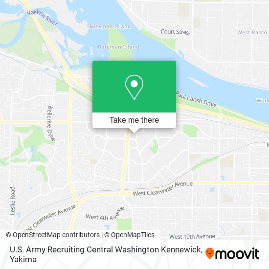 Mapa de U.S. Army Recruiting Central Washington Kennewick