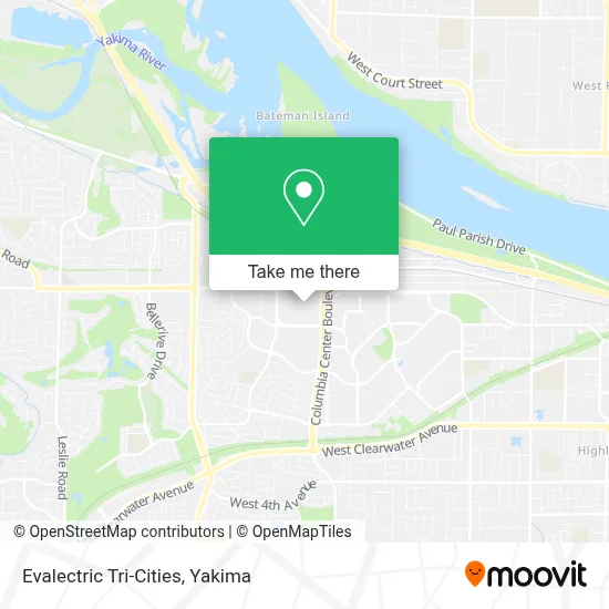 Evalectric Tri-Cities map