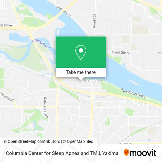 Columbia Center for Sleep Apnea and TMJ map