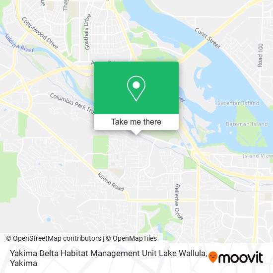 Yakima Delta Habitat Management Unit Lake Wallula map