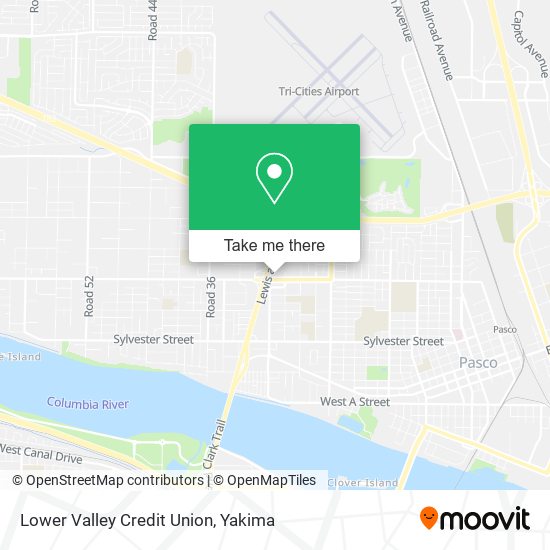 Lower Valley Credit Union map