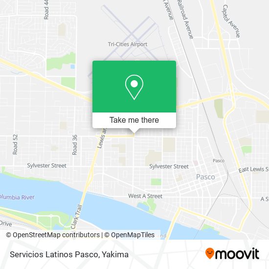 Servicios Latinos Pasco map