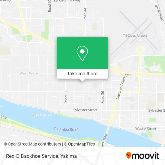 Red-D Backhoe Service map