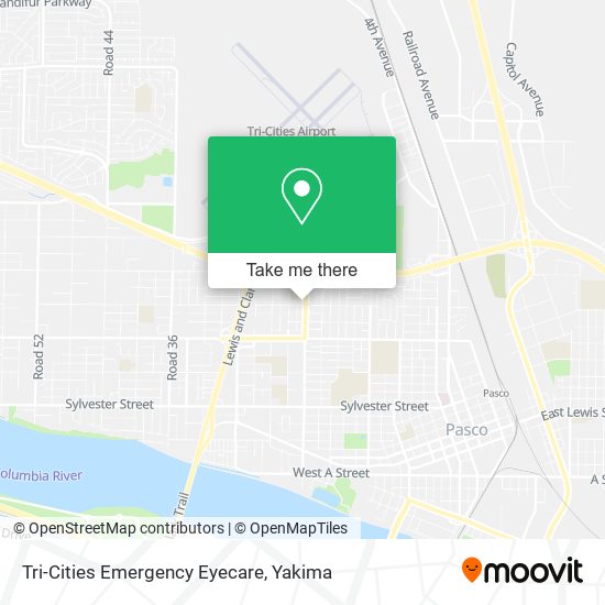 Tri-Cities Emergency Eyecare map