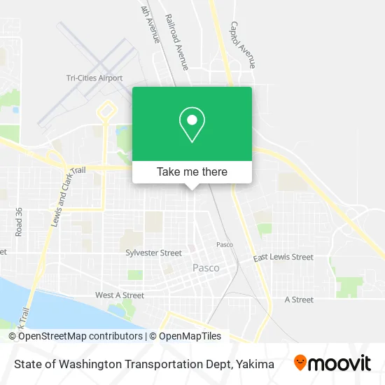 State of Washington Transportation Dept map
